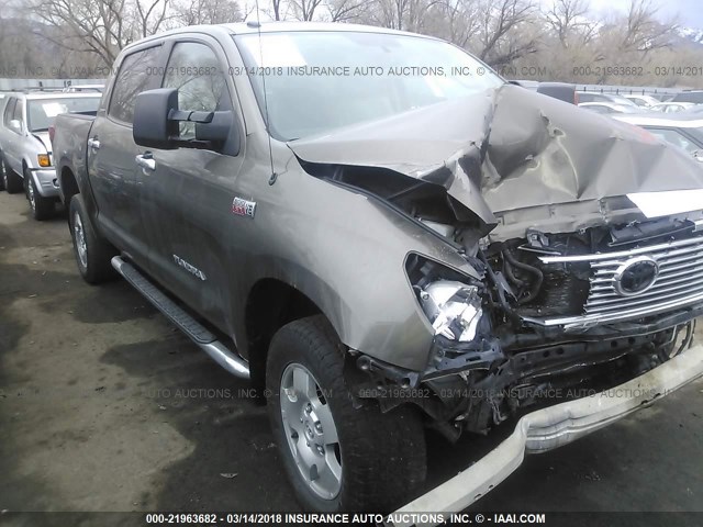 5TFHY5F16BX159897 - 2011 TOYOTA TUNDRA CREWMAX LIMITED GRAY photo 1