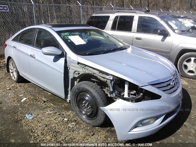 5NPEC4AC0DH656608 - 2013 HYUNDAI SONATA SE/LIMITED Light Blue photo 1