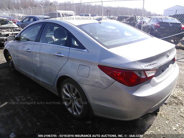 5NPEC4AC0DH656608 - 2013 HYUNDAI SONATA SE/LIMITED Light Blue photo 3