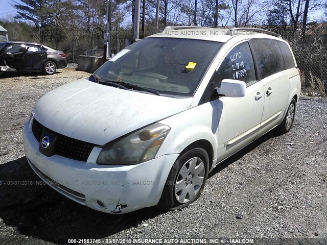 5N1BV28U26N125859 - 2006 NISSAN QUEST S/SE/SL WHITE photo 2