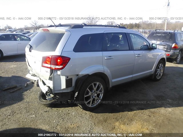 3C4PDDEG4ET161722 - 2014 DODGE JOURNEY R/T SILVER photo 4