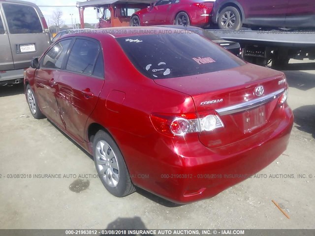 5YFBU4EE4CP028984 - 2012 TOYOTA COROLLA S/LE RED photo 3
