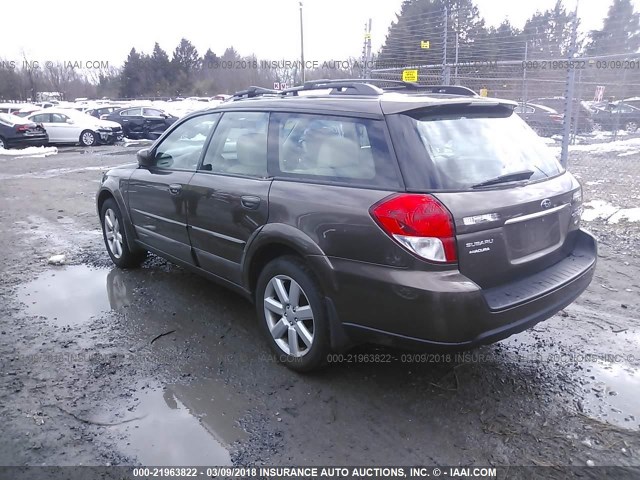 4S4BP62C687358863 - 2008 SUBARU OUTBACK 2.5I LIMITED BROWN photo 3