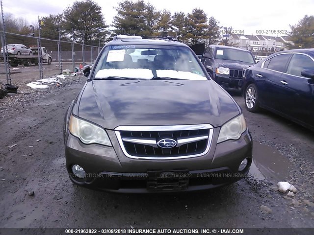 4S4BP62C687358863 - 2008 SUBARU OUTBACK 2.5I LIMITED BROWN photo 6