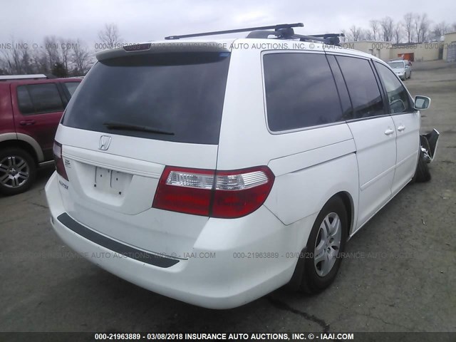 5FNRL38747B463160 - 2007 HONDA ODYSSEY EXL WHITE photo 4