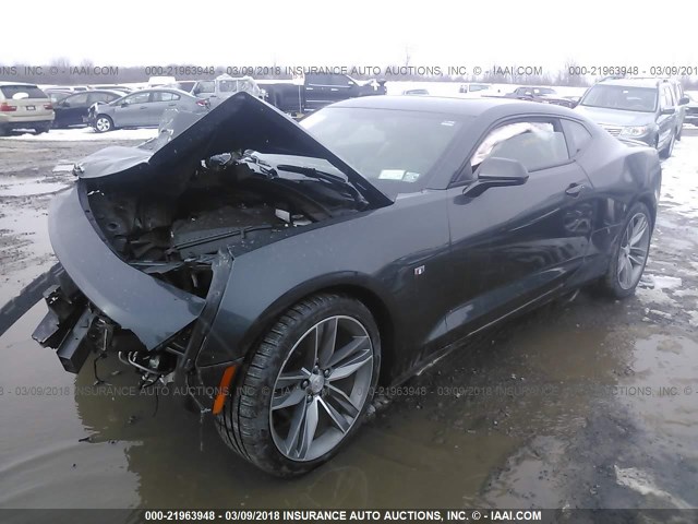 1G1FD1RX7H0109127 - 2017 CHEVROLET CAMARO LT GRAY photo 2