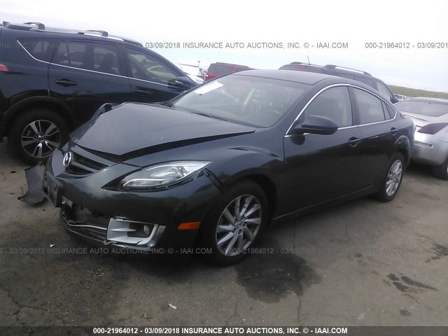 1YVHZ8DH0C5M14727 - 2012 MAZDA 6 I GRAY photo 2