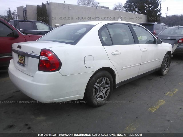 1G1ZS58F78F138661 - 2008 CHEVROLET MALIBU LS თეთრი ფოტო 4