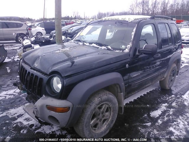1J4GL48K84W320179 - 2004 JEEP LIBERTY SPORT 黑色 照片 2