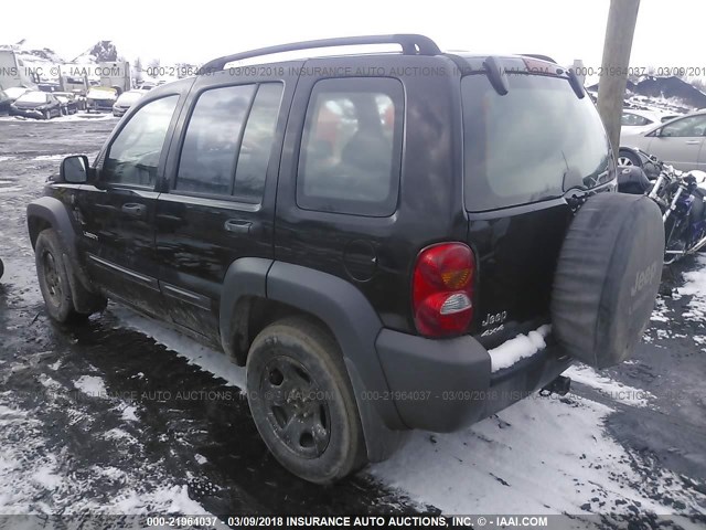 1J4GL48K84W320179 - 2004 JEEP LIBERTY SPORT BLACK photo 3