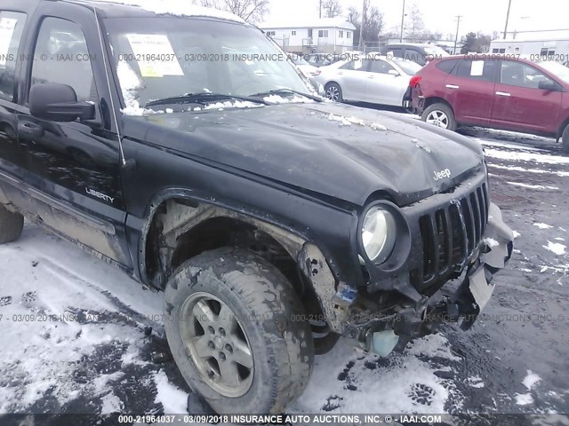 1J4GL48K84W320179 - 2004 JEEP LIBERTY SPORT 黑色 照片 6