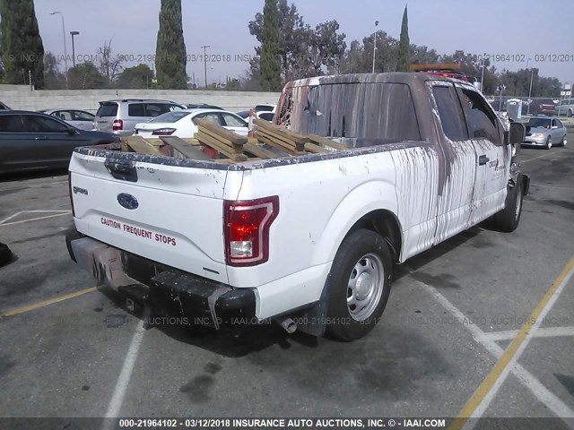 1FTEX1C82FKE17531 - 2015 FORD F150 SUPER CAB WHITE photo 4