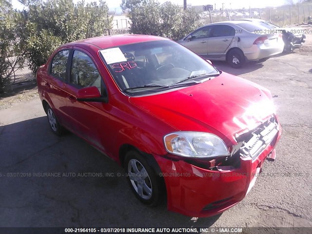 KL1TD5DE1BB136737 - 2011 CHEVROLET AVEO LS/LT RED photo 1