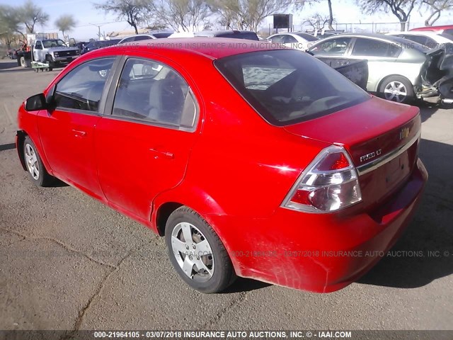 KL1TD5DE1BB136737 - 2011 CHEVROLET AVEO LS/LT RED photo 3