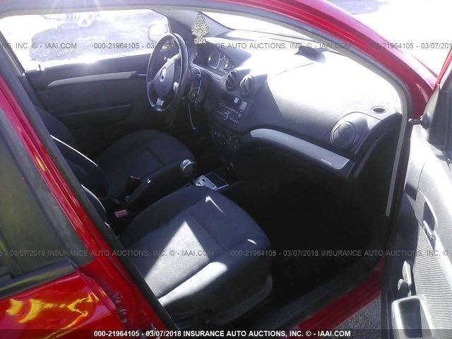 KL1TD5DE1BB136737 - 2011 CHEVROLET AVEO LS/LT 红色 照片 5