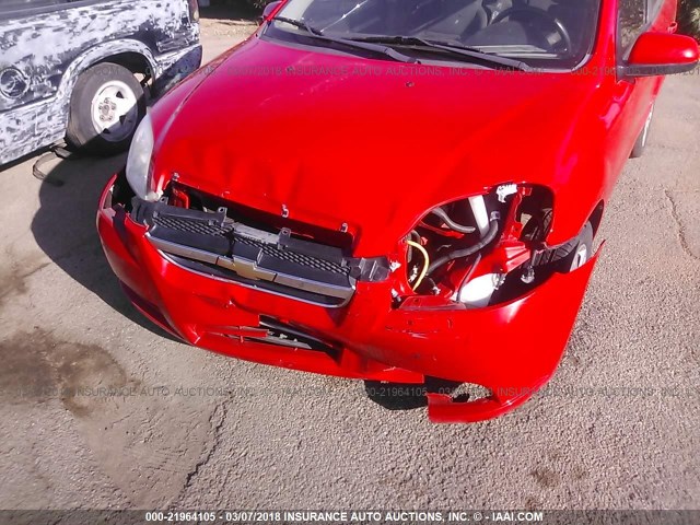 KL1TD5DE1BB136737 - 2011 CHEVROLET AVEO LS/LT 红色 照片 6