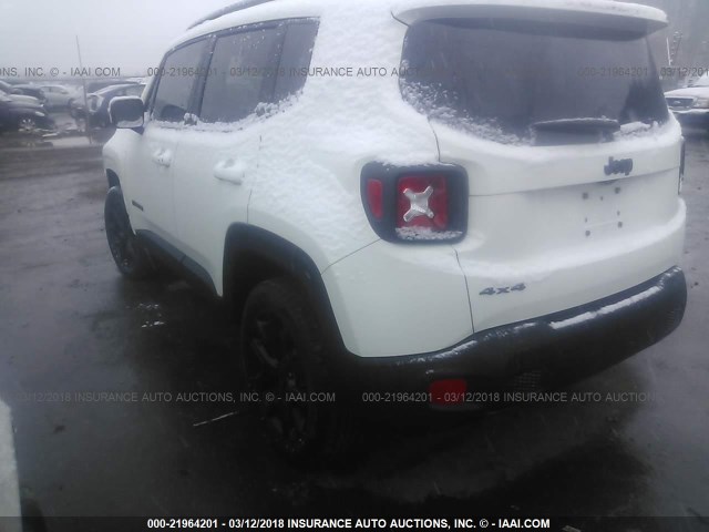 ZACCJBBB3HPF64364 - 2017 JEEP RENEGADE LATITUDE WHITE photo 3