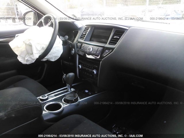 5N1AR2MM5EC650348 - 2014 NISSAN PATHFINDER S/SV/SL/PLATINUM WHITE photo 5