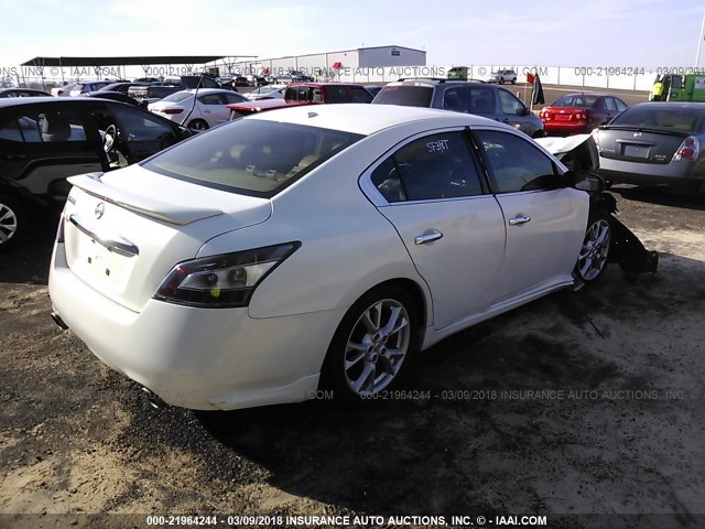 1N4AA5AP1EC491314 - 2014 NISSAN MAXIMA S/SV WHITE photo 4