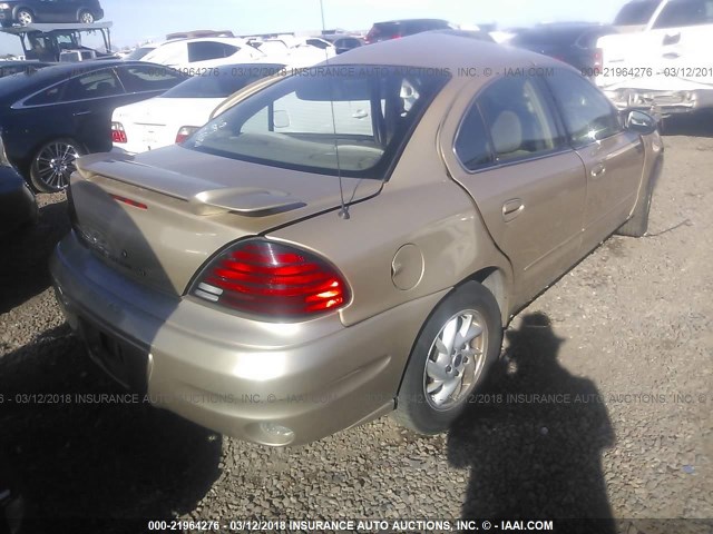 1G2NF52E64M521267 - 2004 PONTIAC GRAND AM SE1 TAN photo 4