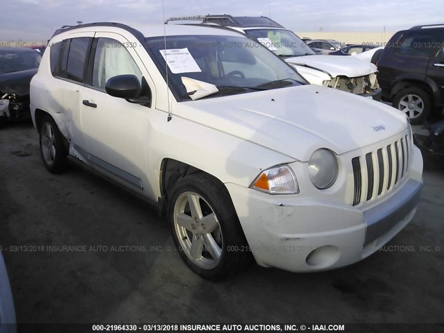 1J8FT57W77D222734 - 2007 JEEP COMPASS LIMITED WHITE photo 1