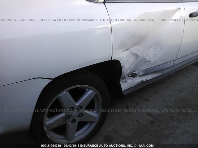 1J8FT57W77D222734 - 2007 JEEP COMPASS LIMITED WHITE photo 6