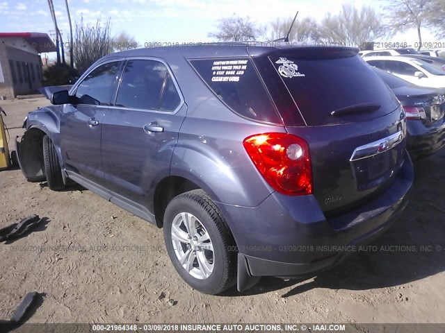 2GNALBEK0D6431377 - 2013 CHEVROLET EQUINOX LS BLUE photo 3