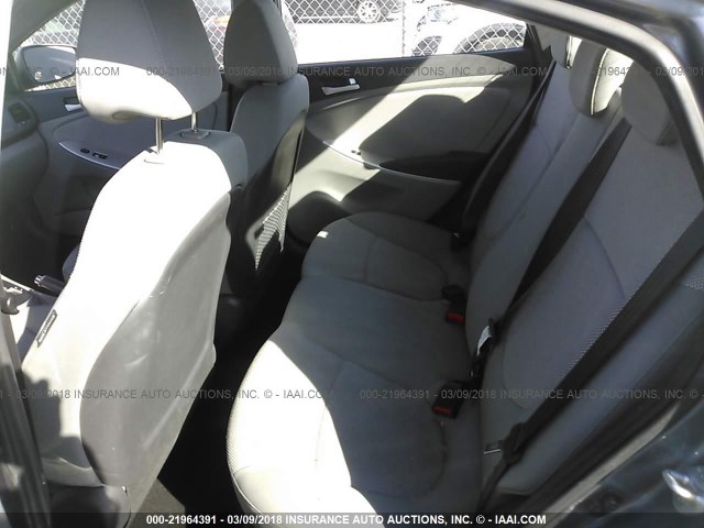 KMHCT4AE3EU604532 - 2014 HYUNDAI ACCENT GLS/GS GRAY photo 8