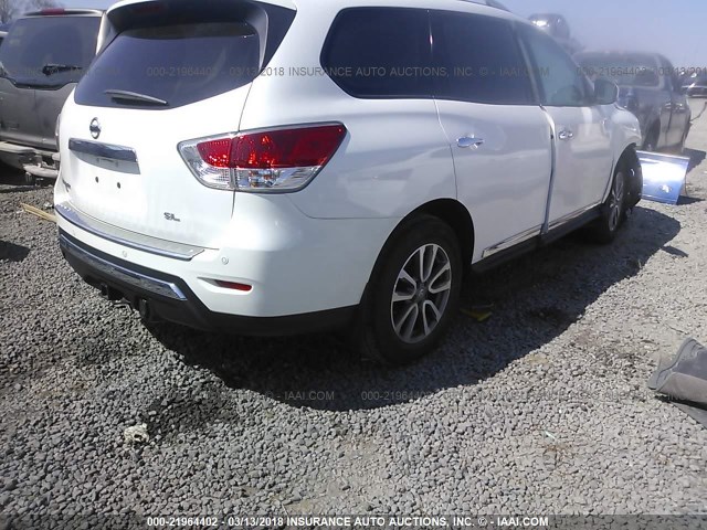 5N1AR2MN9DC678323 - 2013 NISSAN PATHFINDER S/SV/SL/PLATINUM 白色 照片 4