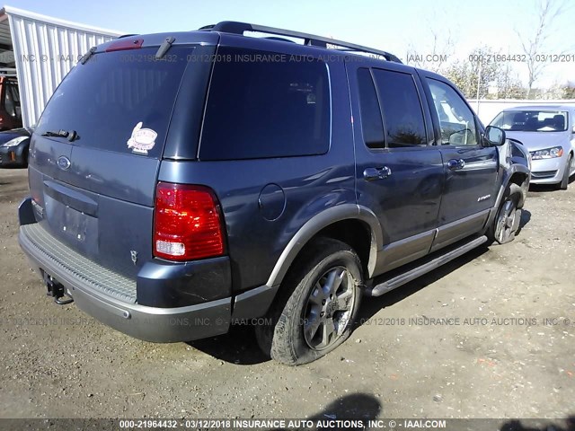 1FMDU64W24UB88148 - 2004 FORD EXPLORER EDDIE BAUER BLUE photo 4