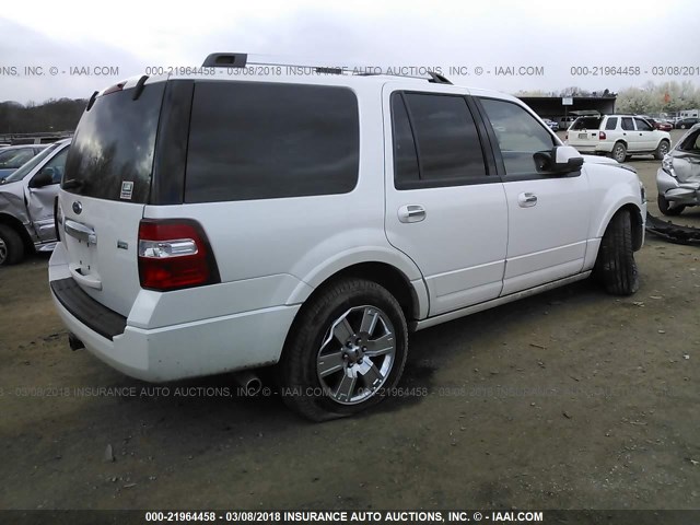 1FMJU2A57AEA07302 - 2010 FORD EXPEDITION LIMITED WHITE photo 4