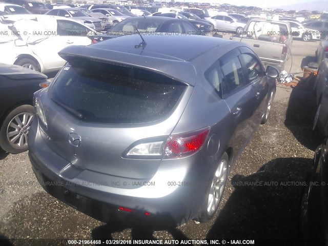 JM1BL1K35B1485522 - 2011 MAZDA SPEED 3 SILVER photo 4