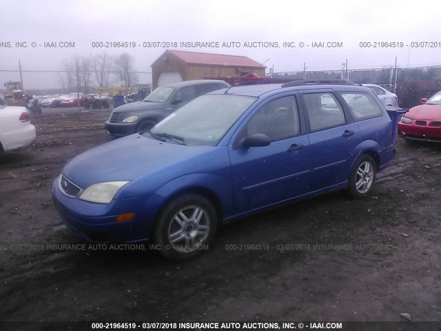 1FAFP36N05W244252 - 2005 FORD FOCUS ZXW BLUE photo 2