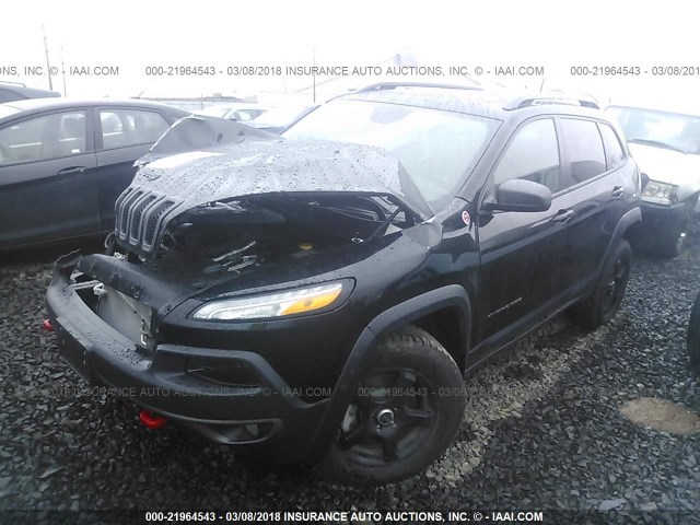 1C4PJMBX7JD517108 - 2018 JEEP CHEROKEE TRAILHAWK BLACK photo 2