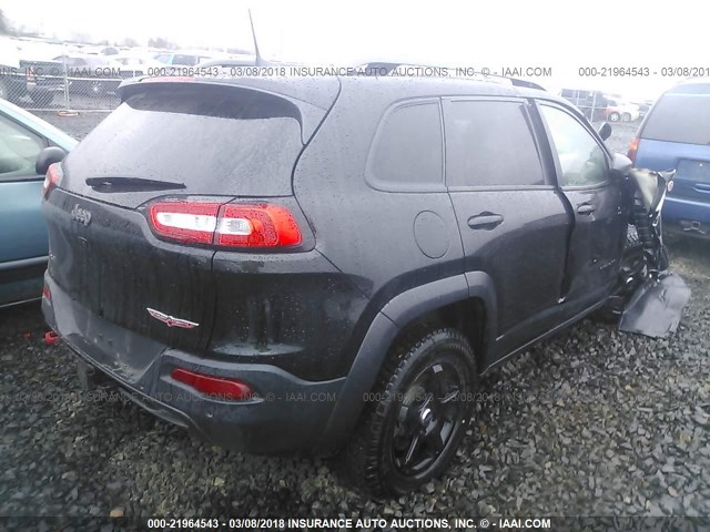 1C4PJMBX7JD517108 - 2018 JEEP CHEROKEE TRAILHAWK BLACK photo 4