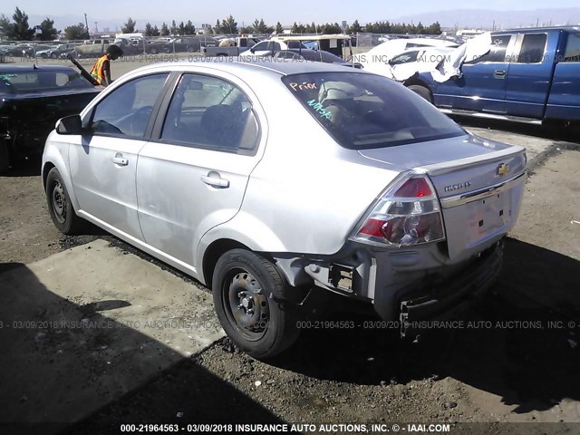 KL1TD5DE1BB138892 - 2011 CHEVROLET AVEO LS/LT 银色 照片 3