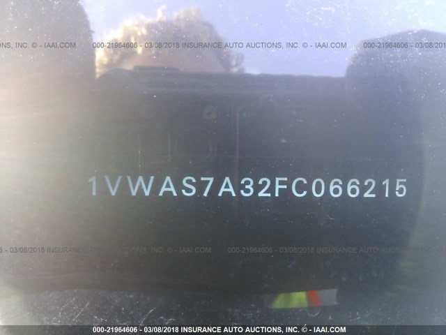 1VWAS7A32FC066215 - 2015 VOLKSWAGEN PASSAT S BLACK photo 9