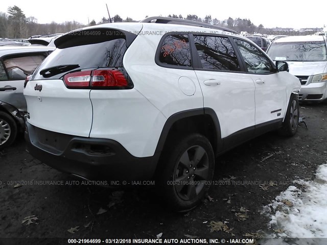 1C4PJMCB0GW289758 - 2016 JEEP CHEROKEE LATITUDE WHITE photo 4