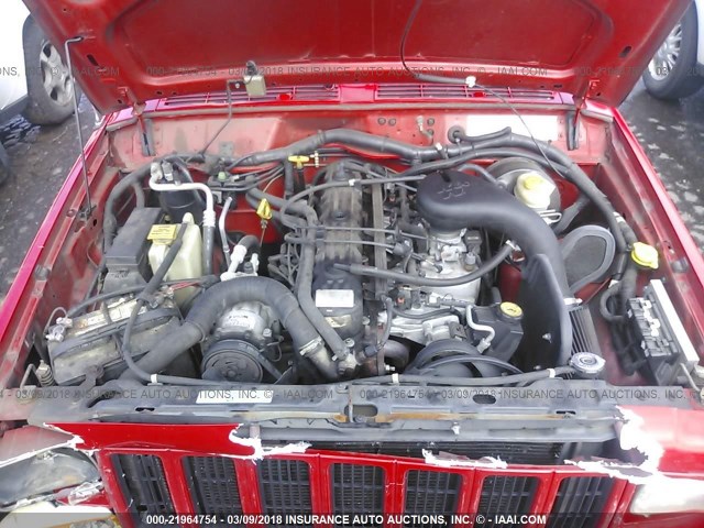 1J4FF68S5XL623151 - 1999 JEEP CHEROKEE SPORT/CLASSIC წითელი ფოტო 10