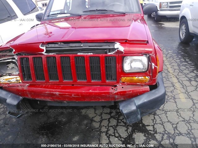 1J4FF68S5XL623151 - 1999 JEEP CHEROKEE SPORT/CLASSIC წითელი ფოტო 6