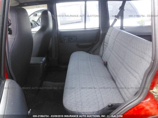 1J4FF68S5XL623151 - 1999 JEEP CHEROKEE SPORT/CLASSIC წითელი ფოტო 8