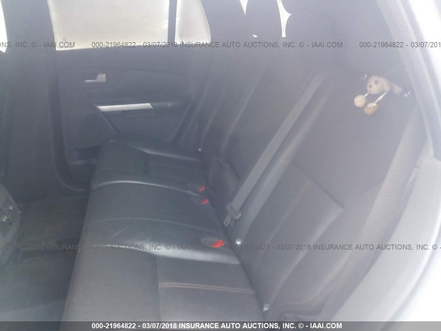 2FMDK4KC4CBA92383 - 2012 FORD EDGE LIMITED WHITE photo 8