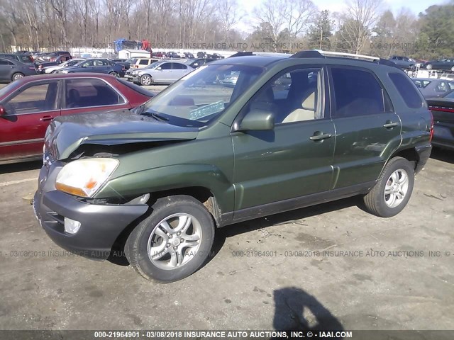 KNDJF723557076671 - 2005 KIA NEW SPORTAGE  GREEN photo 2