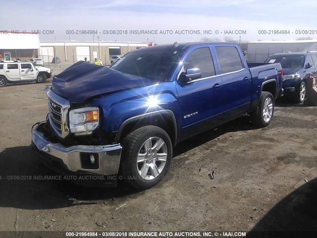 3GTP1UEC5EG375990 - 2014 GMC SIERRA C1500 SLE BLUE photo 2