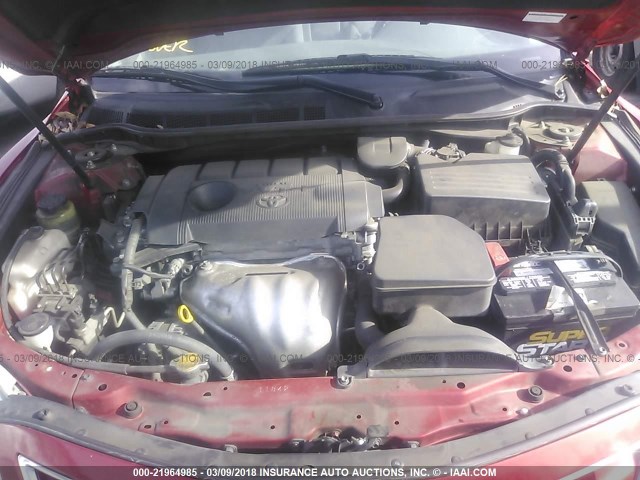 4T1BF3EK6BU136692 - 2011 TOYOTA CAMRY SE/LE/XLE Красный фото 10
