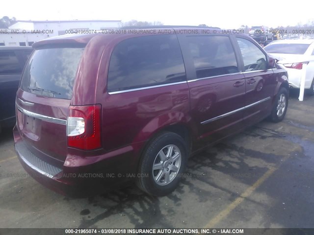 2A4RR5DG9BR712138 - 2011 CHRYSLER TOWN & COUNTRY TOURING RED photo 4
