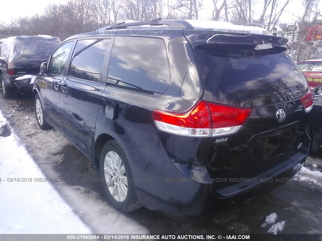 5TDDK3DC7BS008372 - 2011 TOYOTA SIENNA XLE/LIMITED BLACK photo 3