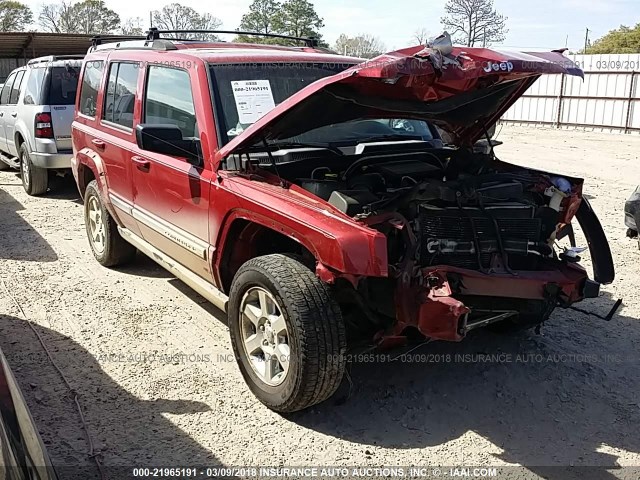1J8HH58N66C247922 - 2006 JEEP COMMANDER LIMITED RED photo 1