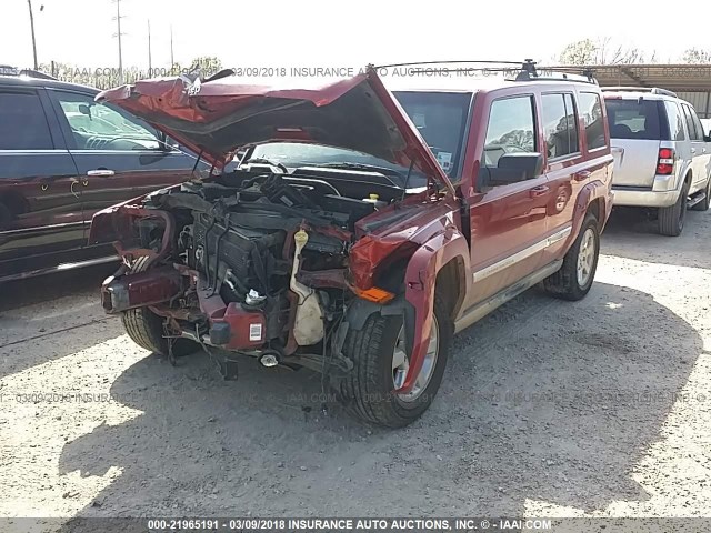 1J8HH58N66C247922 - 2006 JEEP COMMANDER LIMITED RED photo 2