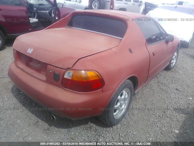 JHMEH6166SS000885 - 1995 HONDA CIVIC DEL SOL SI RED photo 4